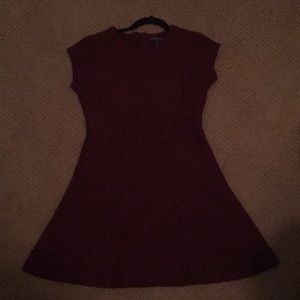 Banana Republic Burgundy Short Sleeve Dress